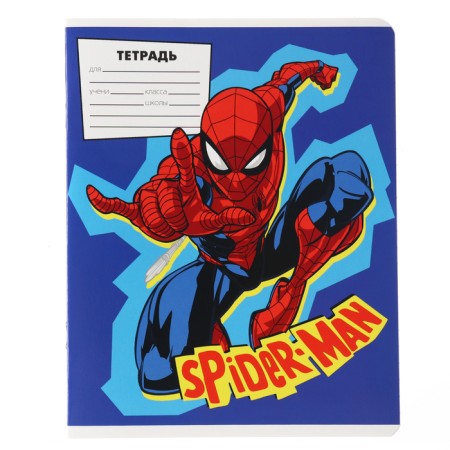Notebook in a line of 18 sheets, 5 types of mix, cover coated cardboard, spider-man-2