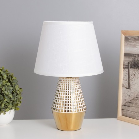 Table lamp "Sarah" 1x40W E14 white/gold 22x22x36cm
