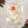A toe for gifts "Deer, openwork holiday" 17.5x25.5 cm, beige-golden