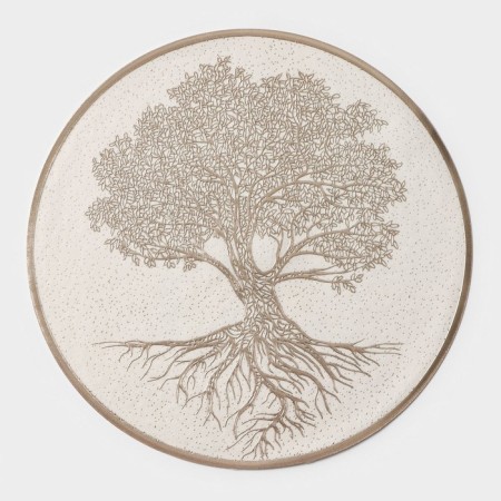 A set of napkins of serving shares "Tree", 2 pcs, d = 38 cm, beige color-1