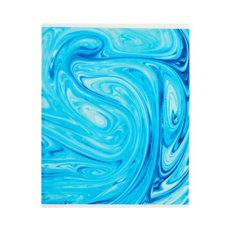 A notebook of 96 sheets in a cage, calligrata "Blue marble", cover coated cardboard, holy lamination, offset block, mix-3