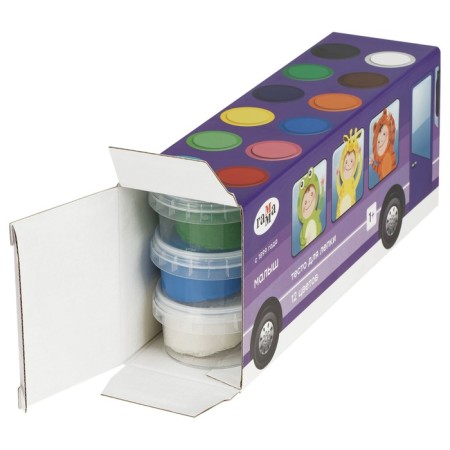 Modeling dough, 12 colors, 720g, gamma "Baby Bus", cardboard packaging (366993)-5