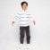 Jumper for a boy, color is white/dark blue, height 140 cm (10)