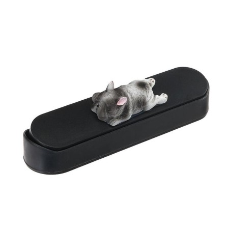 Cartage phone number with a dog, black-2
