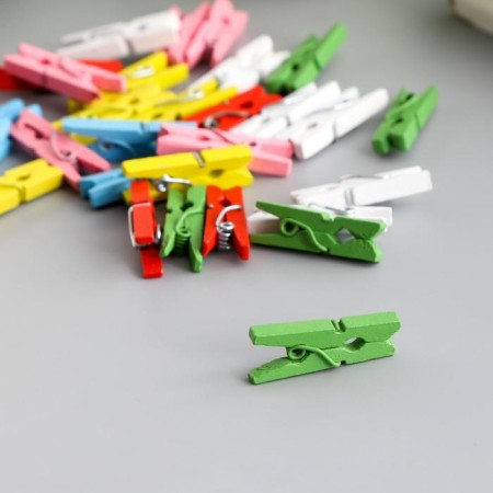 Decor for creativity wood "clothespin" 2.5 cm (set 30 pcs) 10.5x11.5 cm-1