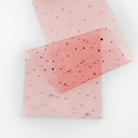 Fatin with multi -colored sparkles, 15 cm, 11 ± 1 g/sq.m, 23 ± 1 m, color red No. 17-4