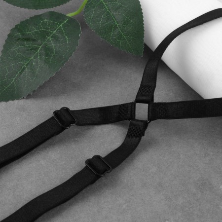 The straps of textile, cross -shaped, 1 cm, black color-6