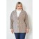 Women's jacket, size 62, gray-brown color