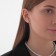 Set 2 objects: earrings, Antoinetta necklace crystals, white color in silver, 40 cm