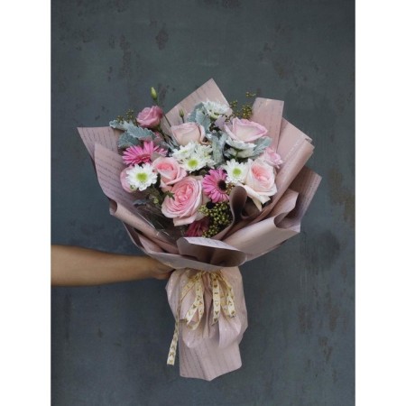 Flower film "Beauty of Flowers", silver, 58 cm x 5 m-4