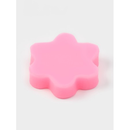 Mold for pouring the share "violet", silicone, 5.5 × 5.5 × 1.2 cm, pink-2