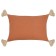Decorative terracotta pillow with Geometry Ethnic applique, size 30x45 cm