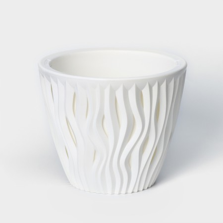 Kashpo for flowers with an insert "Inspiration", 2.25 liters, white color