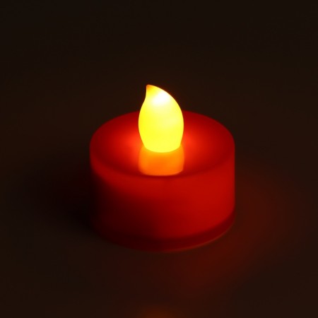 LED candles, spinkers Led Risalux “Make lighter” set of 4 pcs., Red, RGB, 3.5 × 3.5 × 4 cm-4