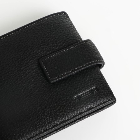 Male purse on the button, black color-2