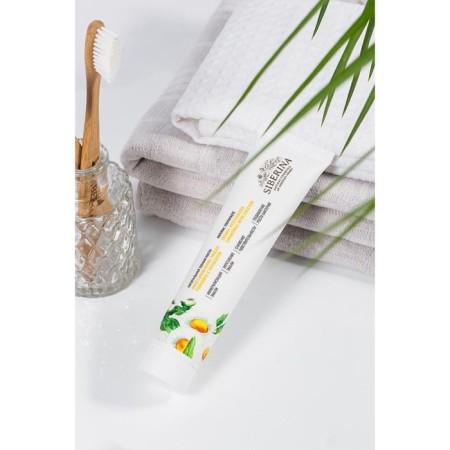 Natural toothpaste "Restoration of enamel. Chamomile with calcium ", 75 ml-2