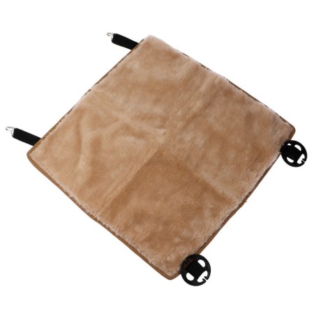 Kittail in the front seat, natural wool, short pile, beige-4