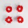 Bows for pens "chamomile", red, 4 pcs