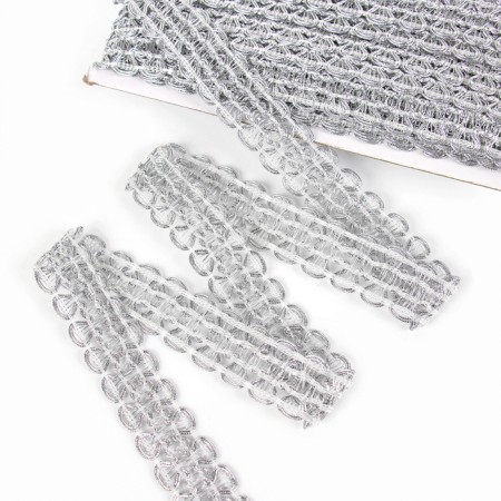 Wicker silver braid in a roll 20 meters-1