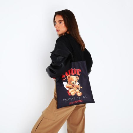 Bag Schoper "Bear Angel" 35 x 0.5 x 40, department without lightning, without lining, black-6