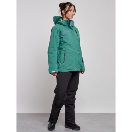 Ski costume female winter, size 52, green color-2