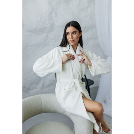 Frequency bathrobe, size 46, champagne color-4