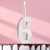 Candle for the Silver Pattern cake, number "6"