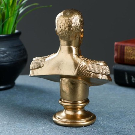 Bust Nicholas II bronze 6x14x6cm-3