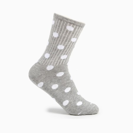 Women's socks "peas", light gray color, size 23-25