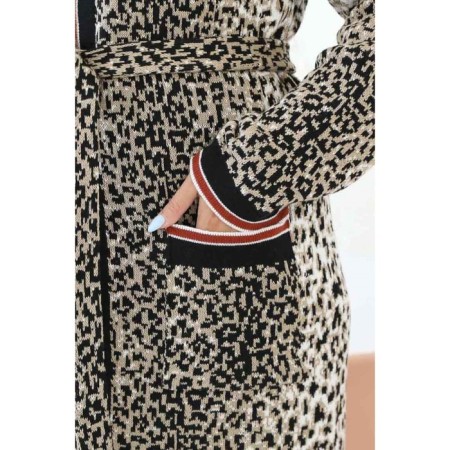 Cardigan female, size 54, brown color-18