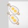 Earrings Plastic "Yaichnitsa", colored in gold