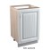 Floor cabinet 500x510x820 dairy oak/white
