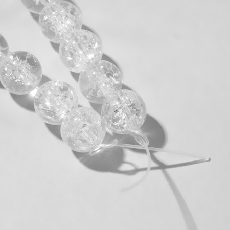 Beads on the threads ball No. 10 "Quartz Sugar", 38 beads-1