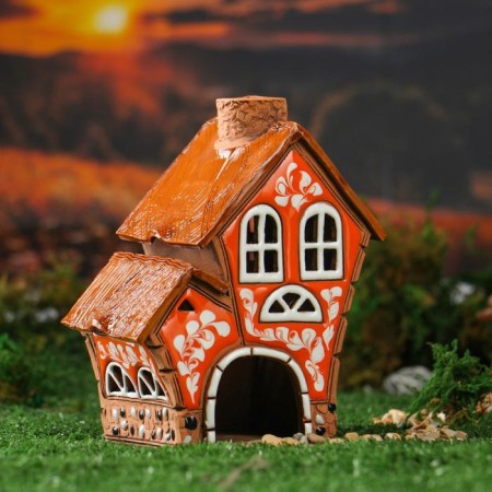 Aroma lace house "Double", 16 cm, handmade, mix,-1