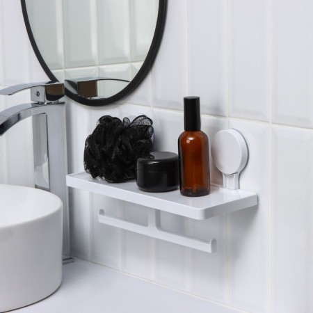 Shelf for bathrooms on Velcro of the Dolyan, 17 × 32 × 11.5 cm, white color-1