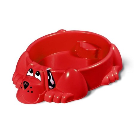 Sandbox "dog" with a lid, red/yellow color-4