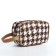 Lightning cosmetic bag, white/brown color