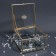 Organizer for storage "Mountains", with a lid, glass, with a mirror -bottom, 1 section, 15 × 15 × 8.5 cm, the color is transparent/copper