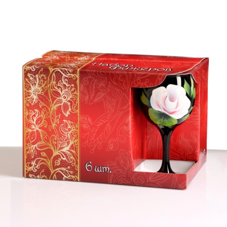 Set of glasses for the wine "Zhostovo" 6 pcs, 220 ml-5