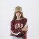 Women's cap "Bright flowers", beige color