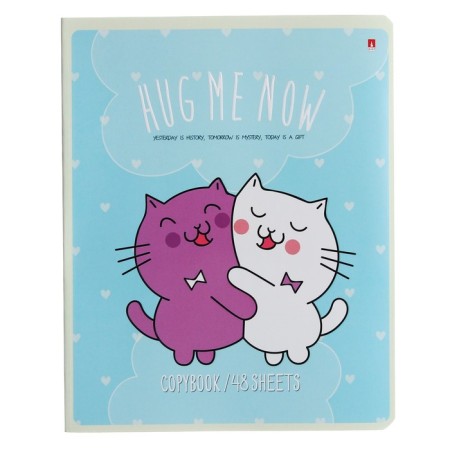 Notebook of 48 sheets in the cage "hugs", cover coated cardboard, selective UV-keys, congruff, mix-2