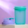 Sports shaker with a bowl for protein, purple-blue, 500 ml