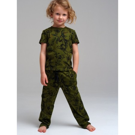 Pajama for the boy PlayTode: T -shirt and trousers, height 98 cm-2