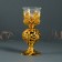 Climber Plastic, glass for 1 candle "openwork ball" glass on the leg gold 15x6x6 cm