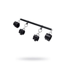 Bonding set 4 Pecado BDSM fixation points, genuine leather, black color