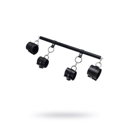 Bonding set 4 Pecado BDSM fixation points, genuine leather, black color