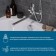Santek Kant bath mixer, long spout, with accessories, chrome