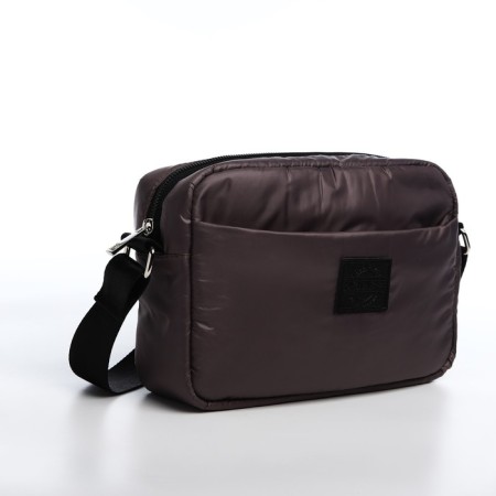 Cross-Bodi Bag on a zipper, brown color-5