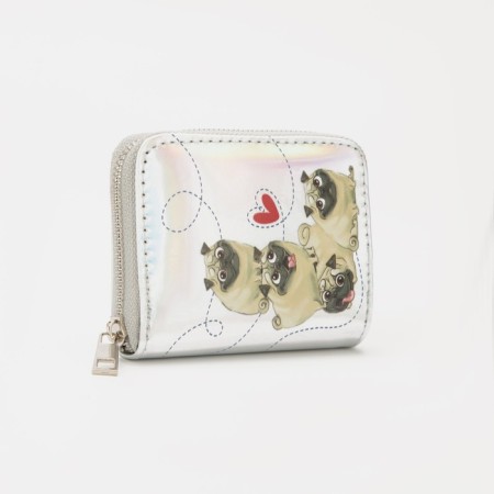 Wallet with a holographic effect "Pugs", 12.5x9x2 cm-6