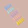 Pastele colors, 100 pcs, a ballerin form, in a container, multi -colored nails.